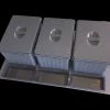 Affaldssystemer 80 cm inkl. 3 spande inox look* Affaldssortering|Tilbehør Til Kontor Og Værksted