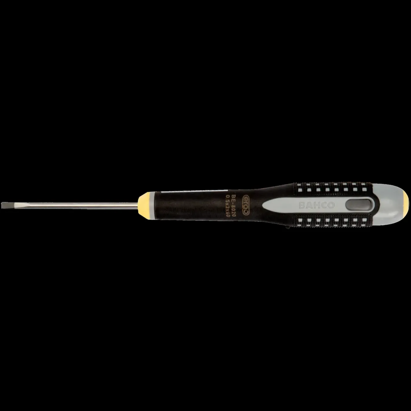 Bahco ERGO™ ligekærv-skruetrækker med gummigreb 3x60 mm* Skruetrækkere