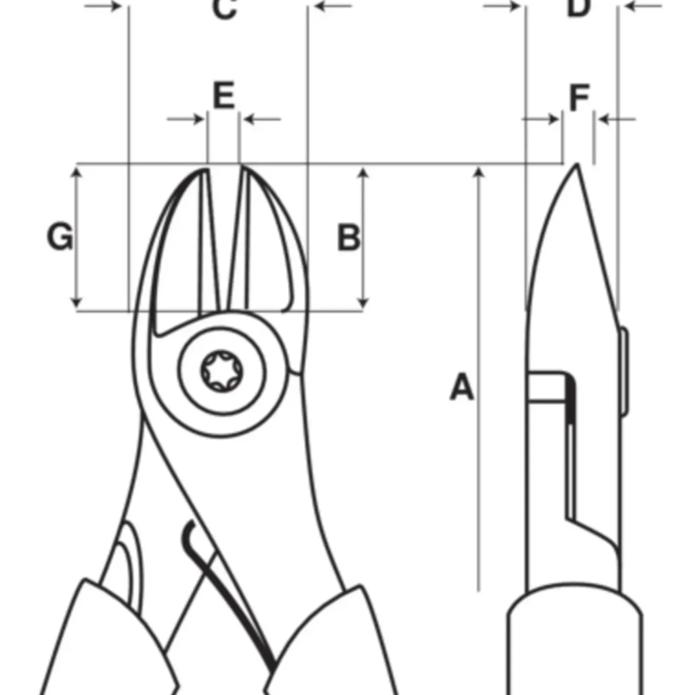 Bahco ergo sidebidetang 160 mm* Tænger