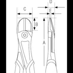 Bahco ergo sidebidetang 180 mm* Tænger