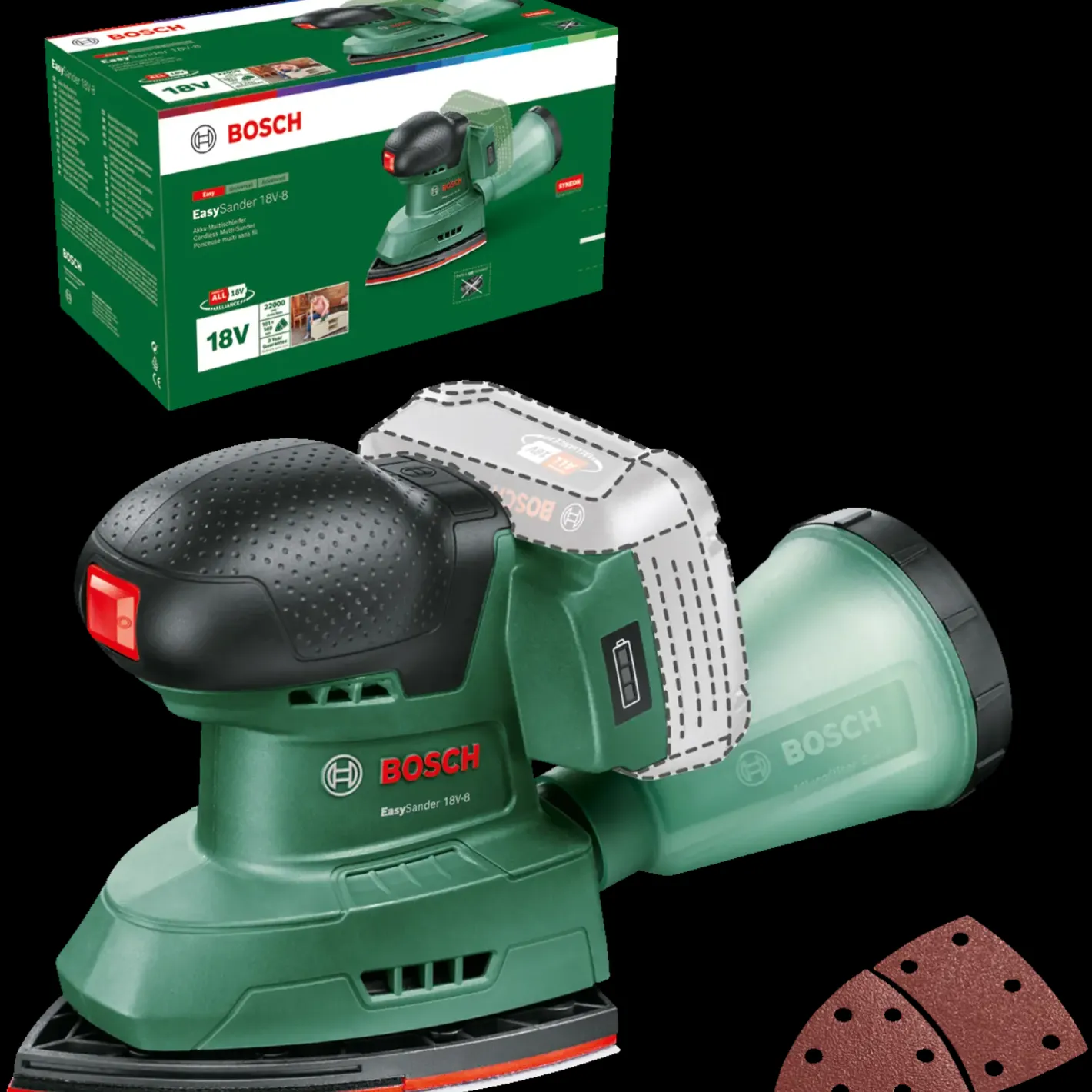 Bosch gør det selv Bosch Easy Sander 18V-8 multisliber solo* Rystepudsere