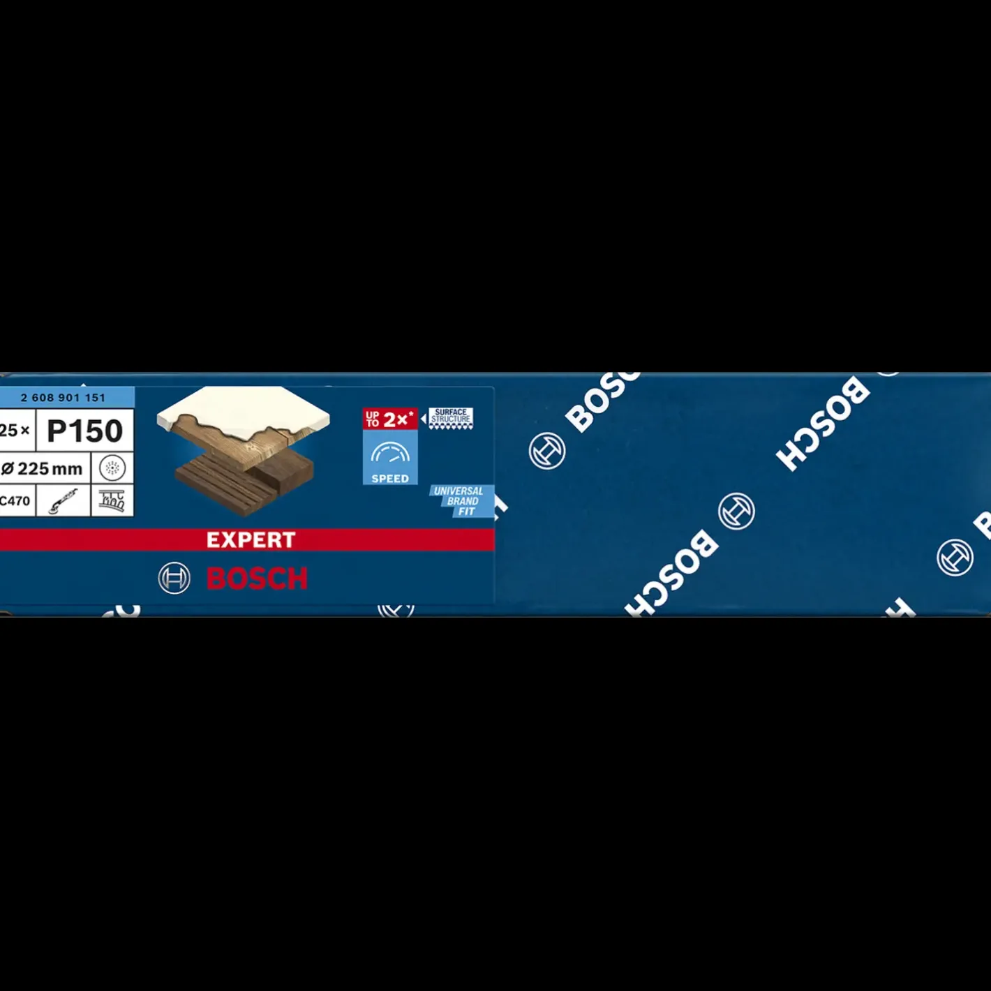 Bosch gør det selv Bosch EXPERT C470 sandpapir 19 huller t/gipsvægsslibere 225 mm, G 150, 25 stk.* Sliberondeller Og Slibeark