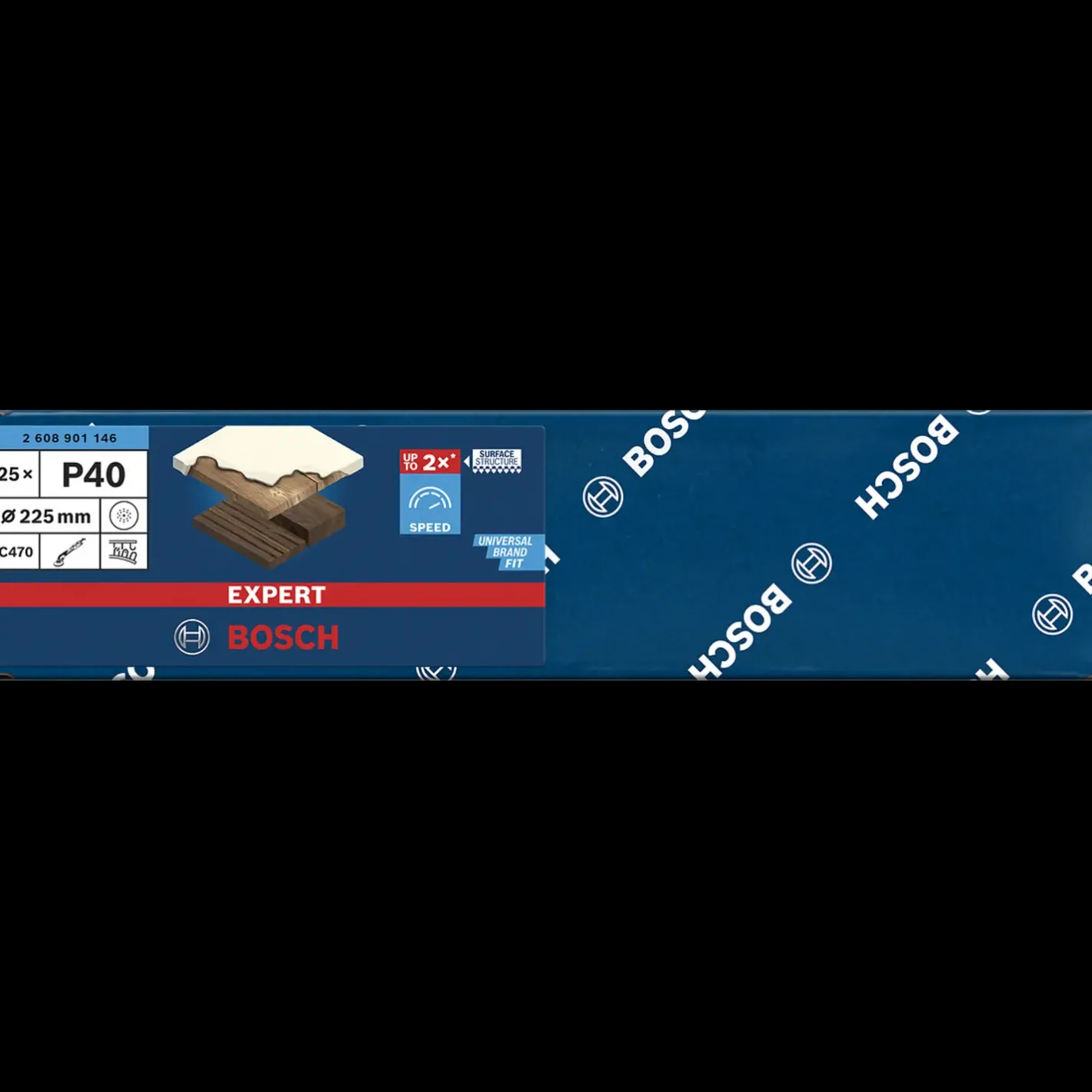 Bosch gør det selv Bosch EXPERT C470 sandpapir 19 huller t/gipsvægsslibere 225 mm, G 40, 25 stk.* Sliberondeller Og Slibeark