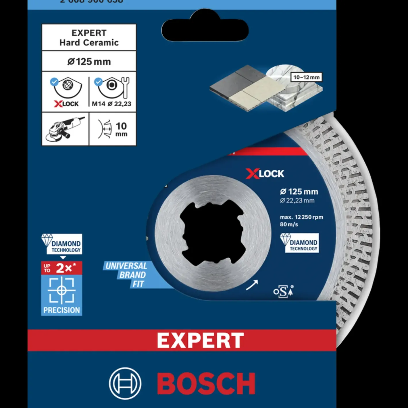 Bosch gør det selv Bosch EXPERT HardCeramic X-LOCK diamantskæreskive 125 x 22,23 x 1,4 x 10 mm* Klinger Til Vinkelslibere