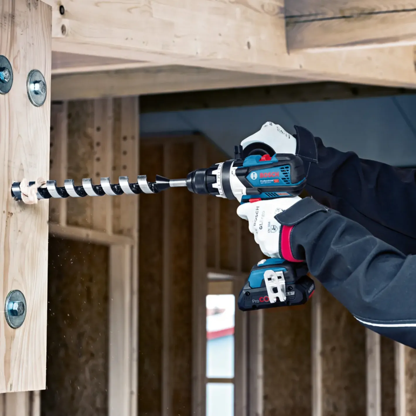 Bosch Professional Bosch GSB 18V-110 C slagboremaskine 2x4,0 Ah batteri og lader* Bore- Og Skruemaskiner