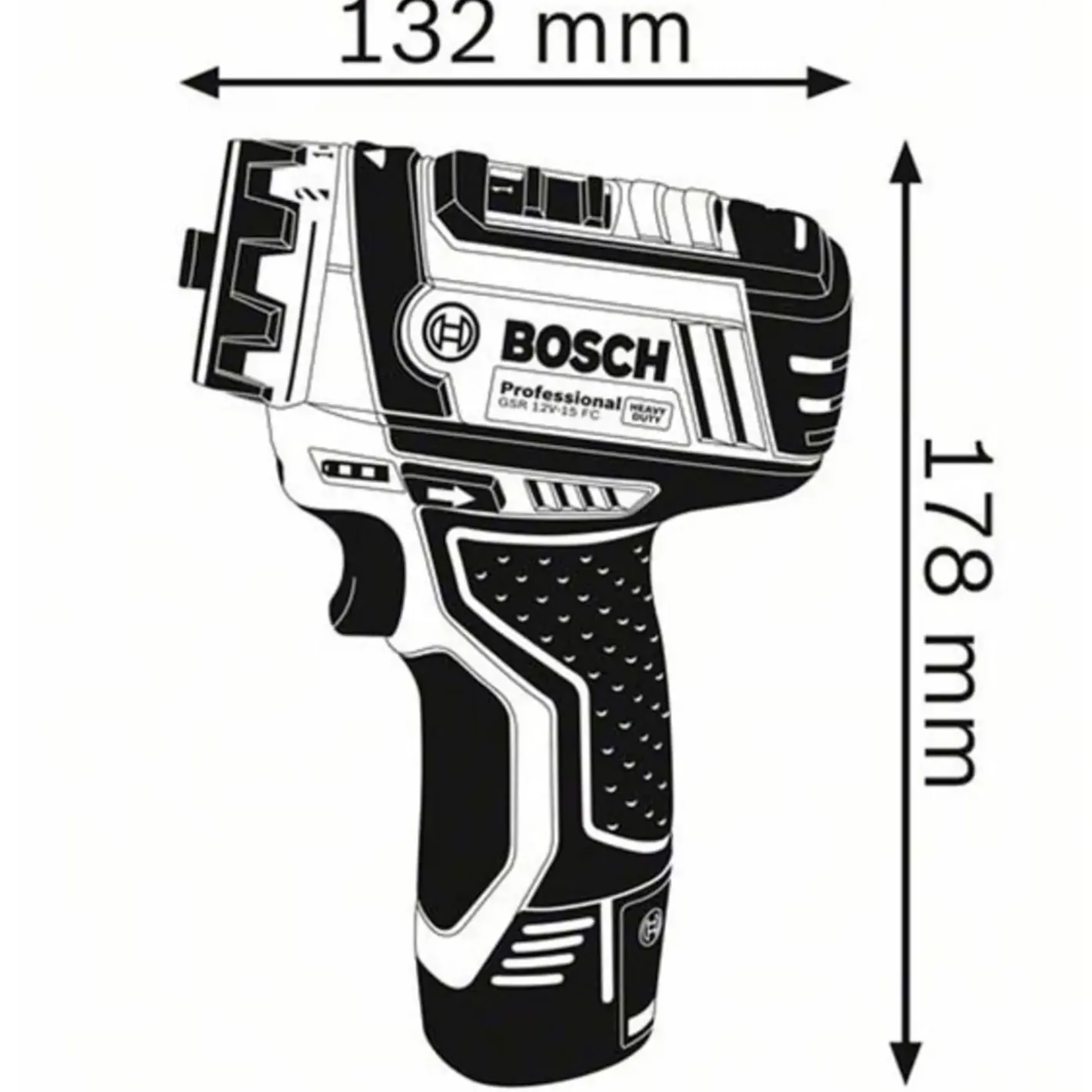 Bosch Professional Bosch GSR 12V-15 FC bore/skruemaskine 2x2,0 Ah batteri/lader og L-BOXX* Bore- Og Skruemaskiner