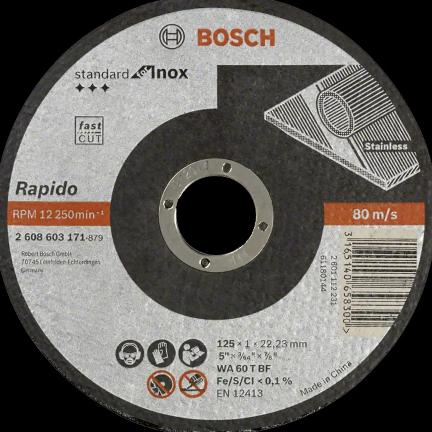 Bosch Professional Bosch Inox-Rapido skæreskive Ø125/22,23 mm* Klinger Til Vinkelslibere
