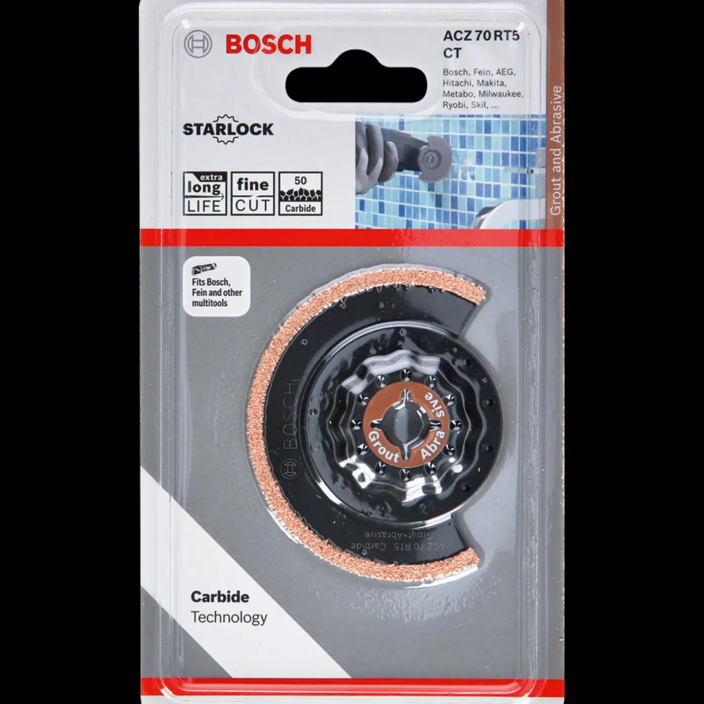 Bosch gør det selv Bosch Karbid-RIFF-segmentsavklinge til smalle snit ACZ 70 RT5* Multicutter-Klinger