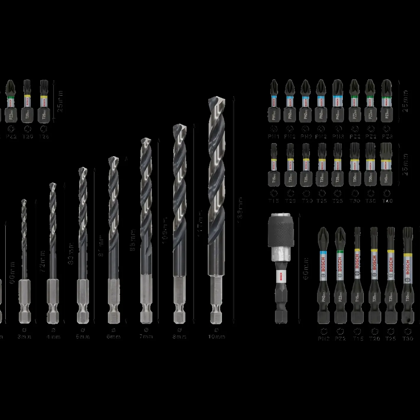 Bosch Professional Bosch PRO Impact blandet skrue- og metalboringssæt, 35 stk.* Bor- Og Borsæt