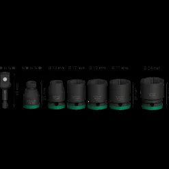 Bosch Professional Bosch PRO Impact Socket Set med adapter, 1/2", standard, 7 stk.* Bits- Og Bitssæt