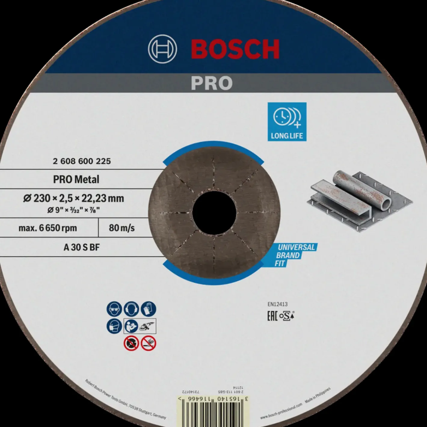 Bosch gør det selv Bosch PRO Metal limet skæreskive, 230x2,5x22,23 mm, oSa* Klinger Til Vinkelslibere