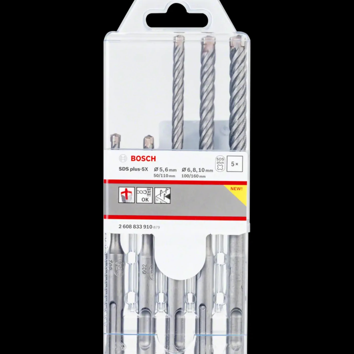 Bosch gør det selv Bosch PRO SDS plus-5X hammerbor sæt, 5/6/6/8/10 mm, 5 pcs* Bor- Og Borsæt