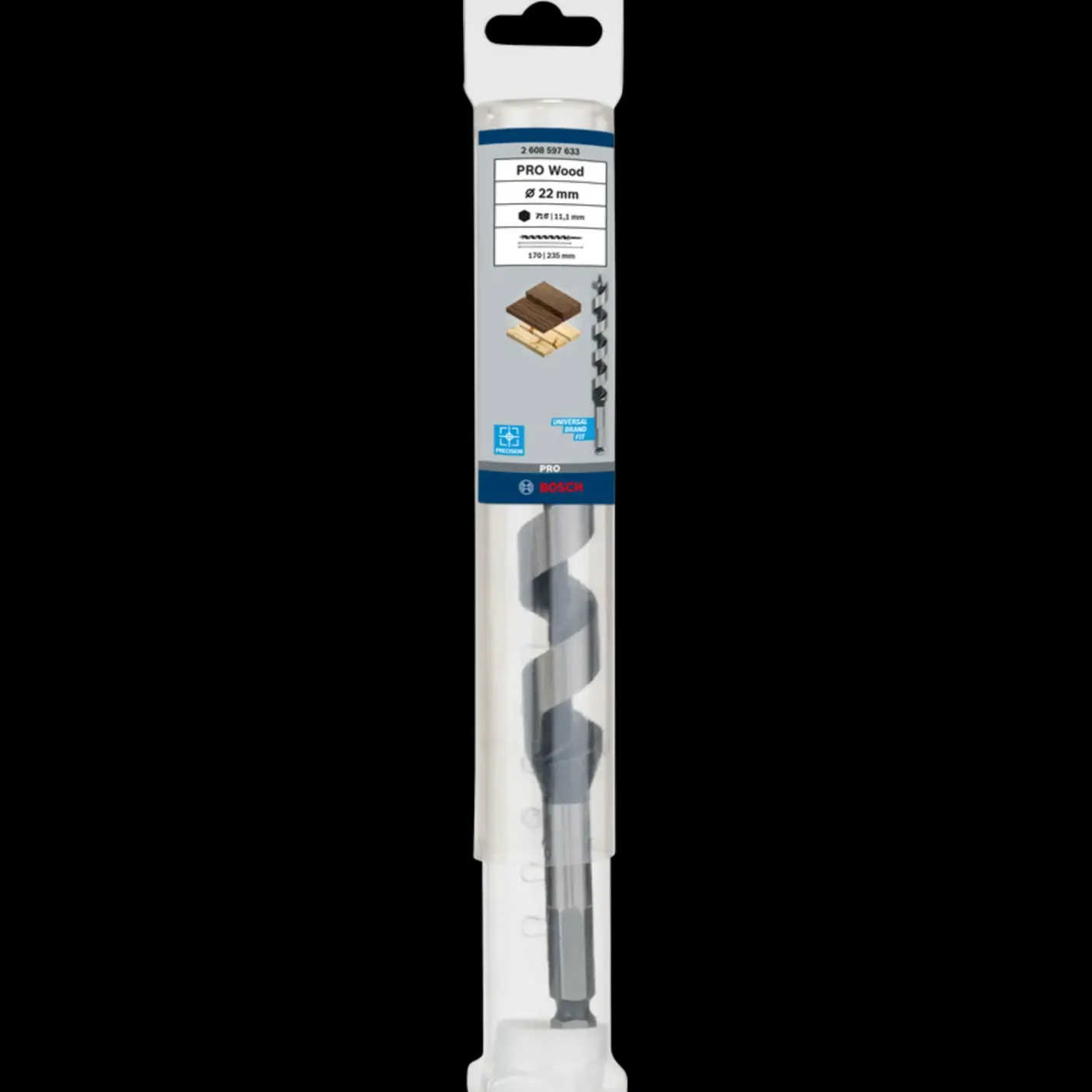 Bosch gør det selv Bosch PRO Wood spiralbor, 22x170x235 mm* Bor- Og Borsæt