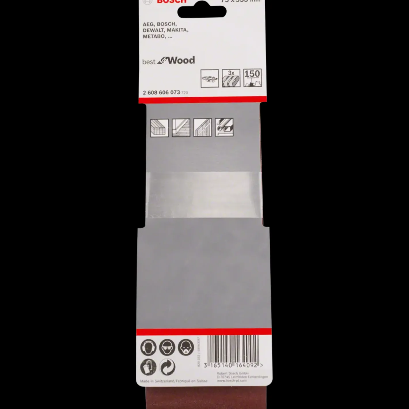 Bosch gør det selv Bosch PRO X440 slibebånd, 75x533 mm, G150, 3 stk.* Sliberondeller Og Slibeark