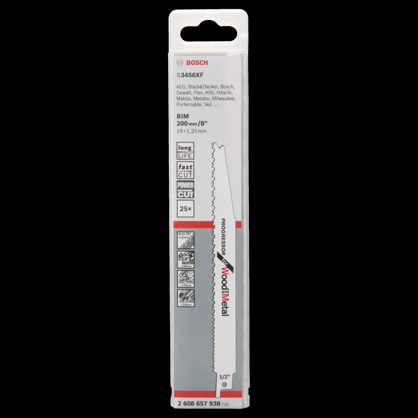 Bosch Professional Bosch S 3456 XF bajonetsavklinge træ/metal 200 mm 25 stk* Bajonetsavklinger