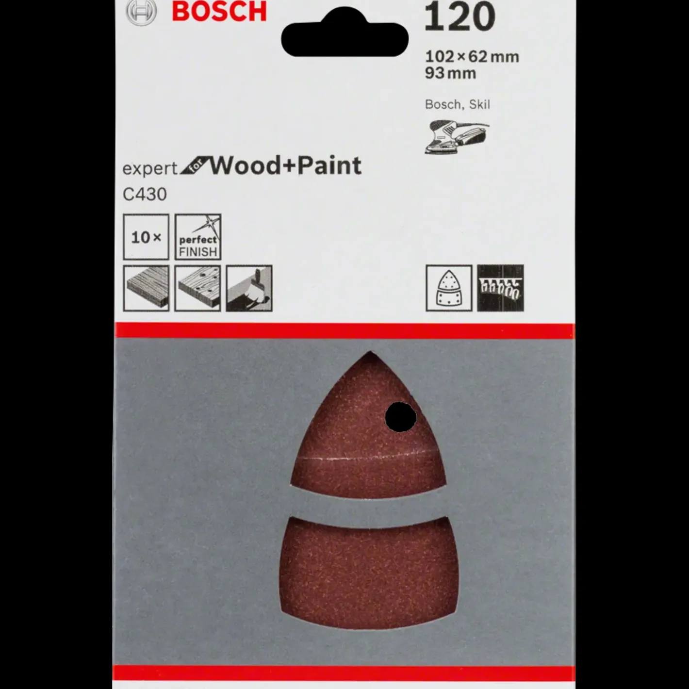 Bosch slibeark til PSM 160 multisliber K80 10 stk* Sliberondeller Og Slibeark