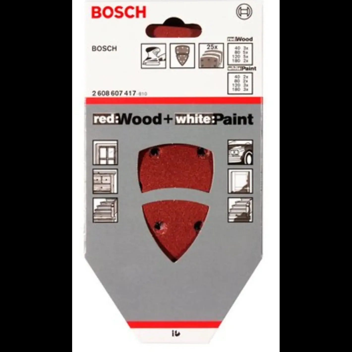Bosch Professional Bosch slibeark til PSM 160 multisliber 25 stk* Sliberondeller Og Slibeark