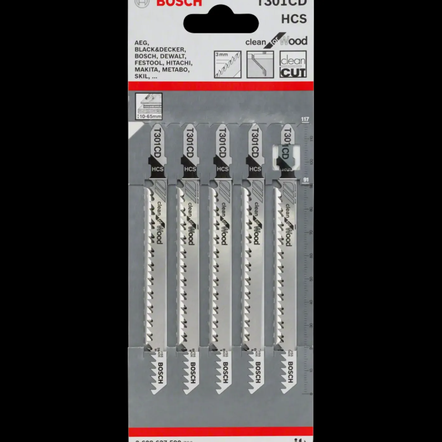 Bosch gør det selv Bosch Stiksavklinge T 301 CD 117 mm* Stiksavs-Klinger
