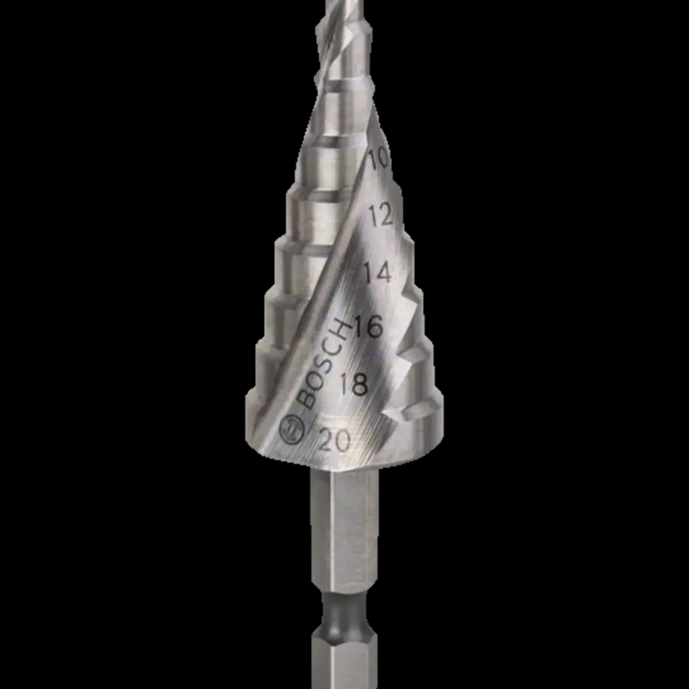 Bosch Professional Bosch trinbor HSS sekskantet skaft 9 trin (juletræ) Ø4-20 mm* Bor- Og Borsæt