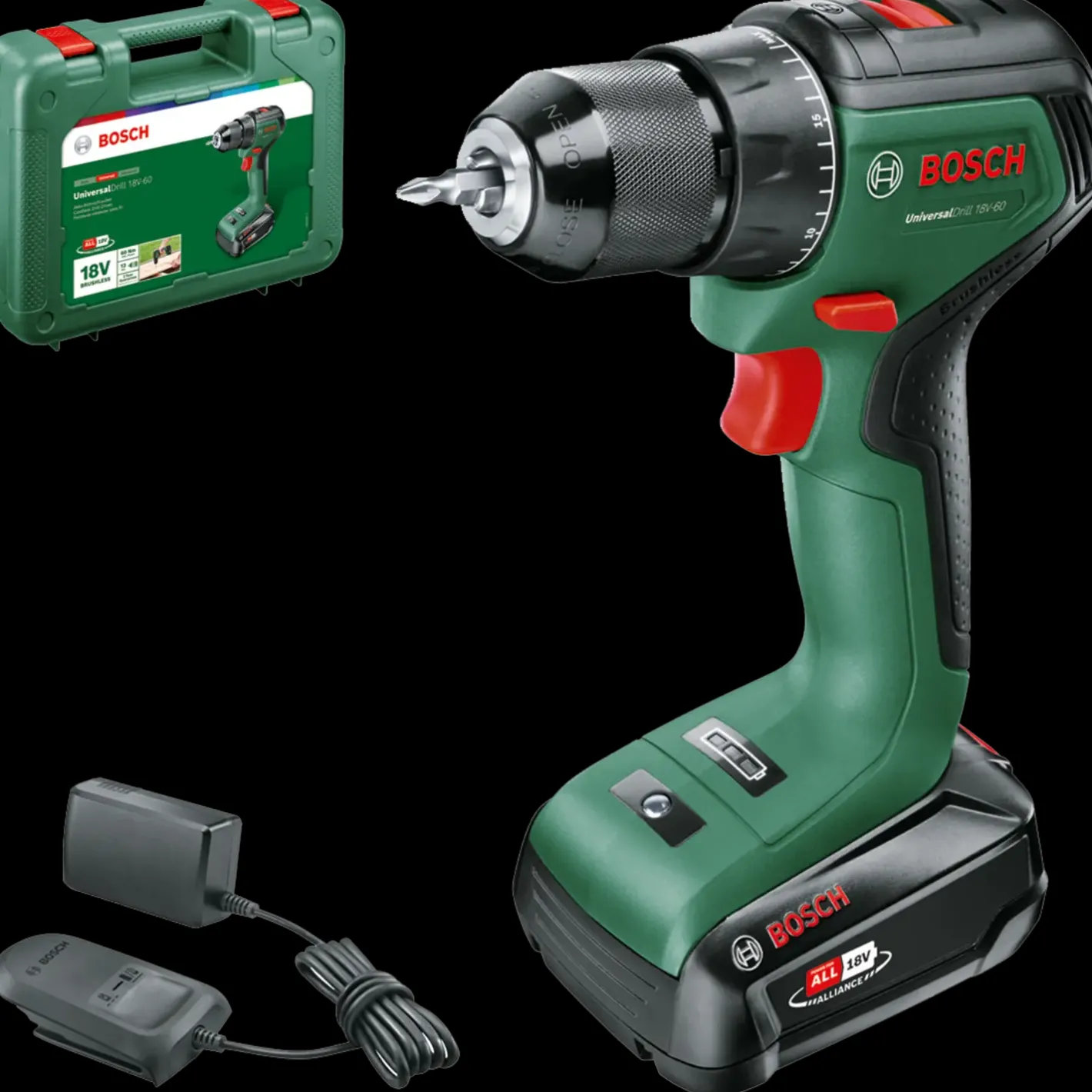 Bosch gør det selv Bosch Universal 18V-60 bore-/skruemaskine 1x2.0 Ah batteri og lader* Bore- Og Skruemaskiner
