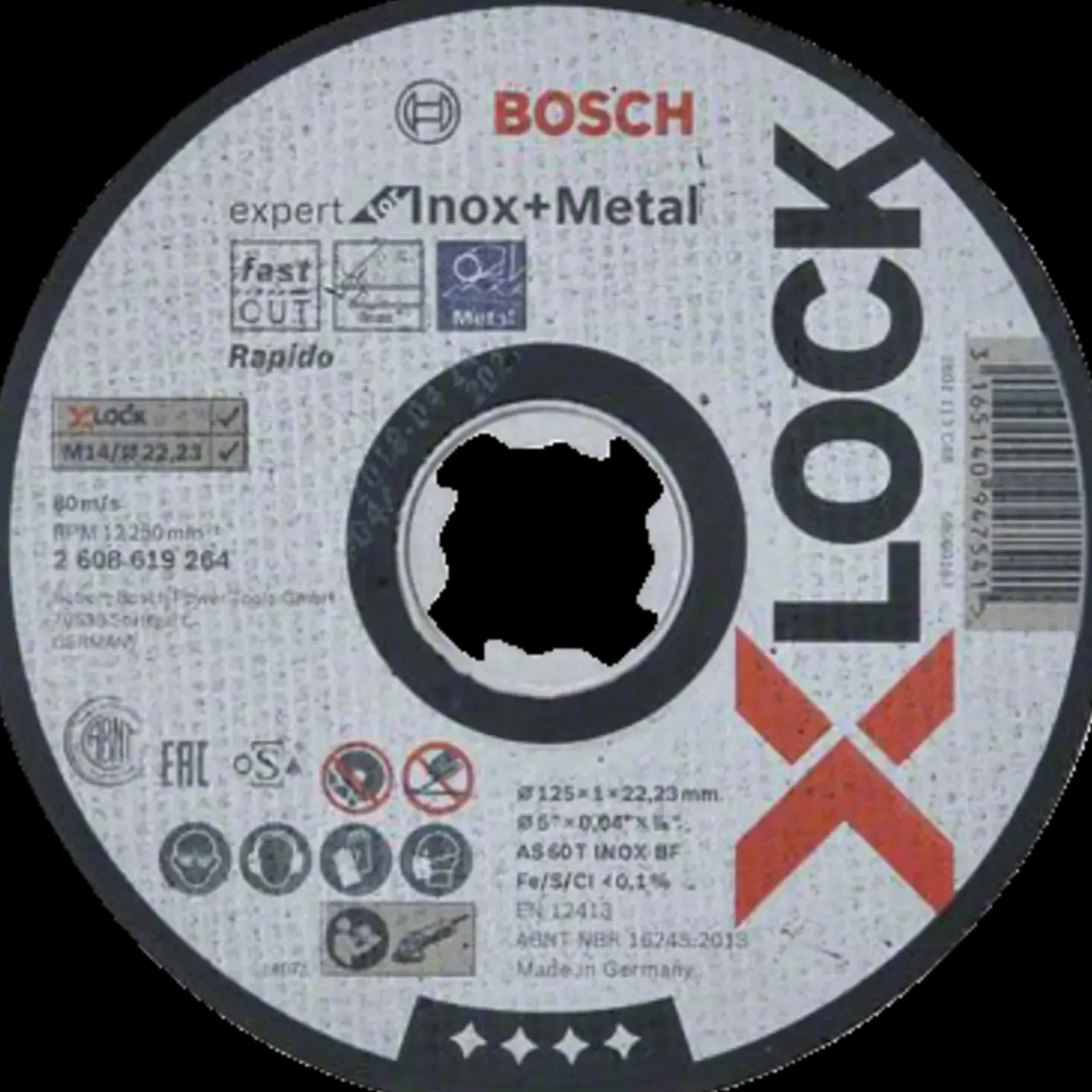 Bosch Professional Bosch X-Lock Expert skæreskive for Inox og Metal lige 125x1 mm* Klinger Til Vinkelslibere