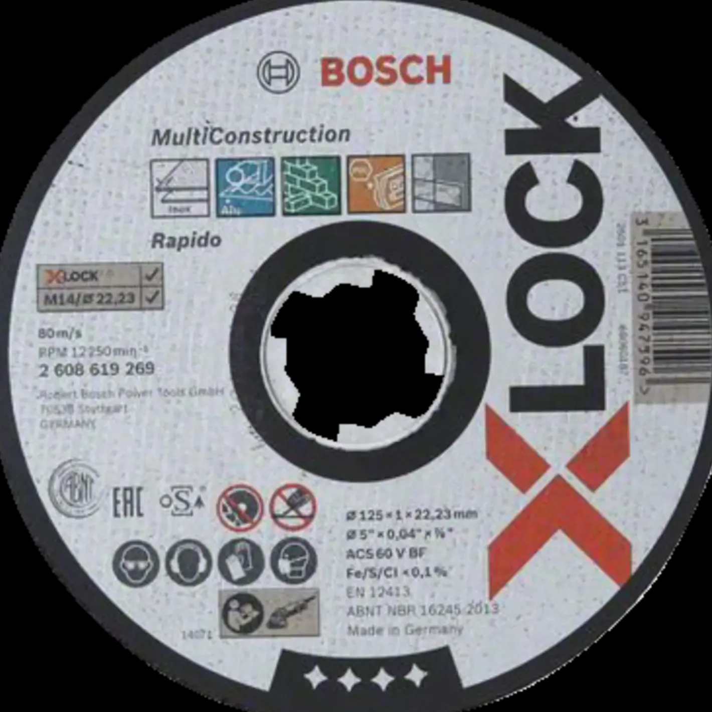 Bosch Professional Bosch X-Lock skæreskive Multi Material lige 125x1 mm* Klinger Til Vinkelslibere