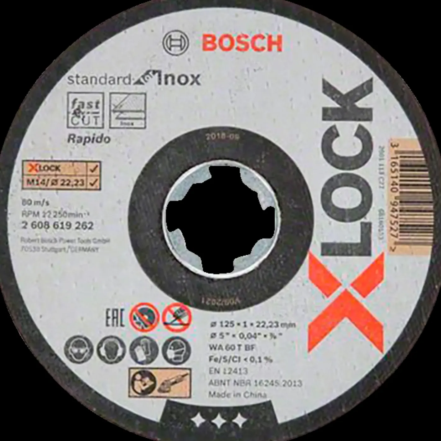Bosch Professional Bosch X-Lock Standard for Inox skæreskive lige 125x1 mm 10 stk* Klinger Til Vinkelslibere