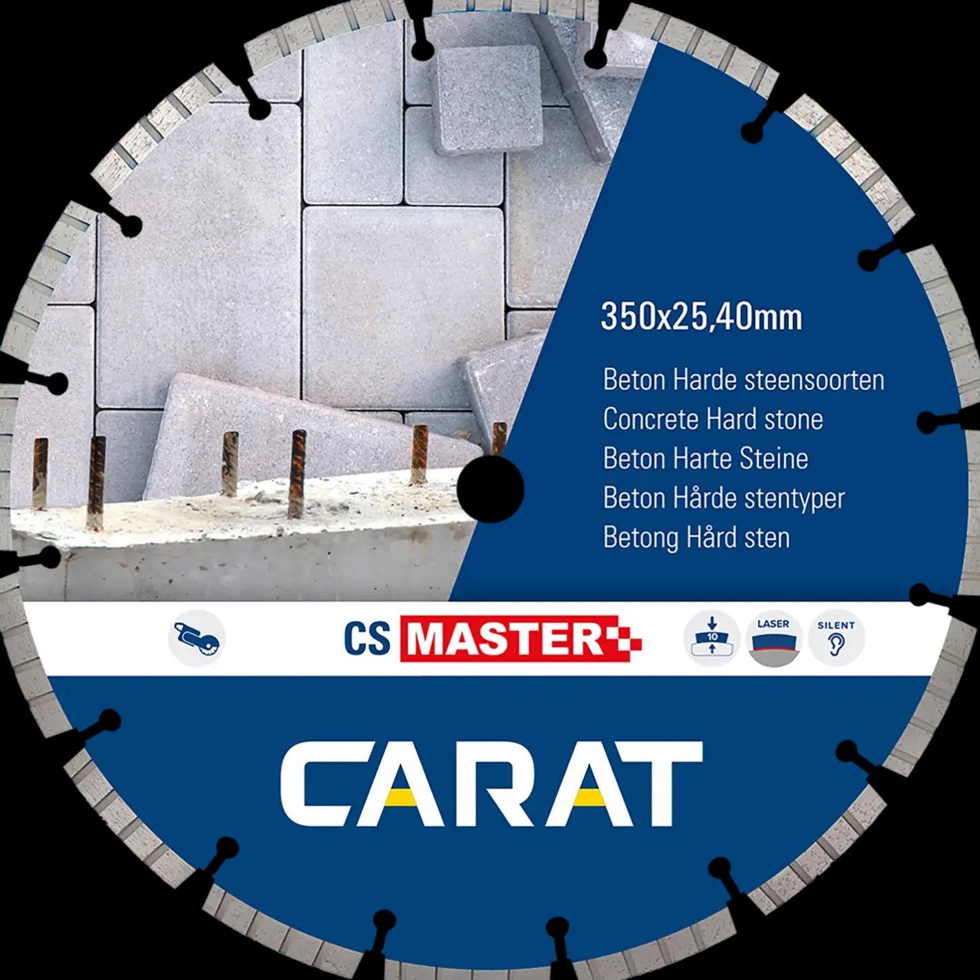 Carat CSM diamantklinge laser beton Ø350 mm* Klinger Til Vinkelslibere