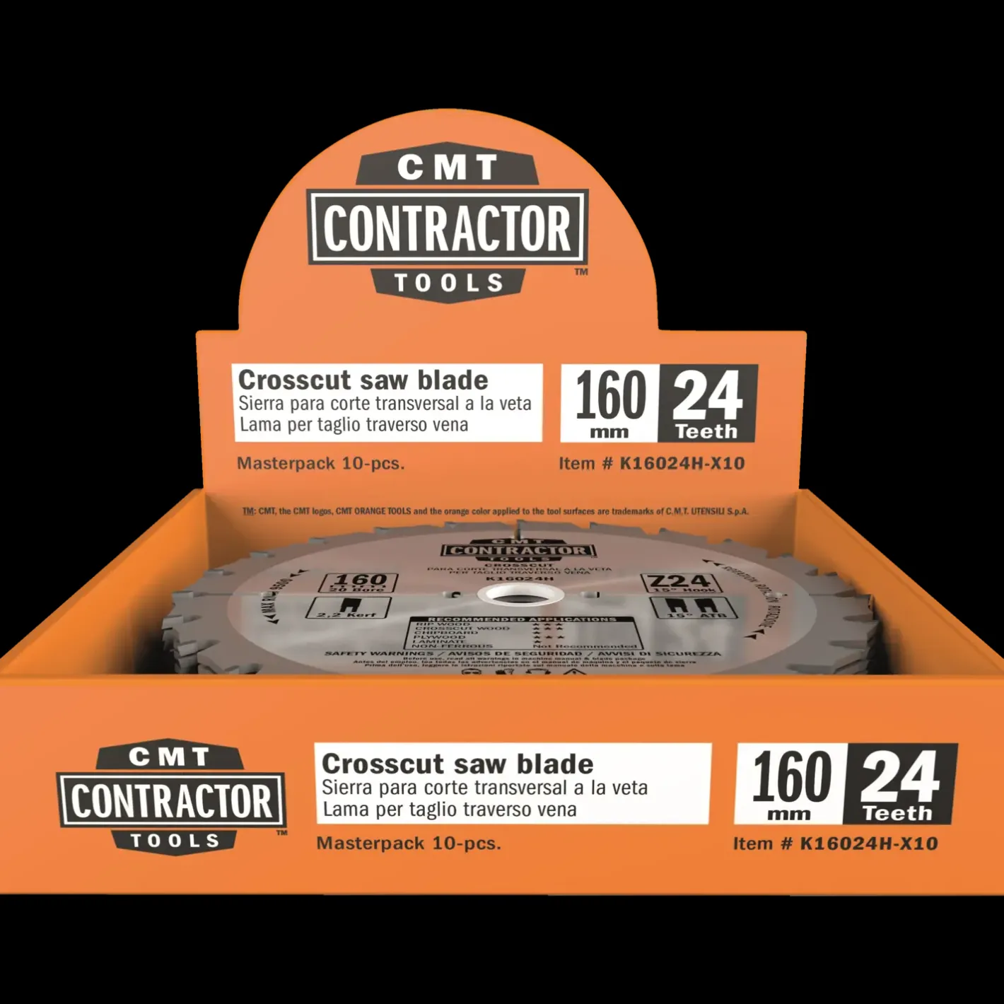 CMT savklinge Contractor 160x2,2x20 Z24W 10 stk pakke* Rundsavklinger