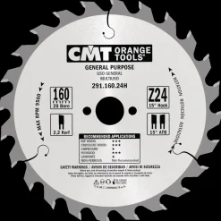 CMT savklinge 160x2,2x20 mm Z24W* Rundsavklinger
