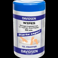 Davidsen wipes/vådserviet 80 stk* Rengøringsartikler|Tilbehør Til Kontor Og Værksted