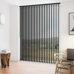 Debel lamelgardin komplet D´Lux sort 100x250 cm* Gardiner|Tilbehør Til Kontor Og Værksted