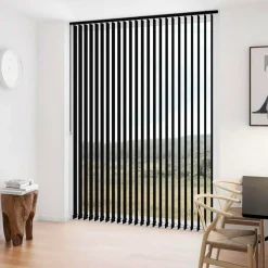 Debel lamelgardin komplet D´Lux sort 100x250 cm* Gardiner|Tilbehør Til Kontor Og Værksted