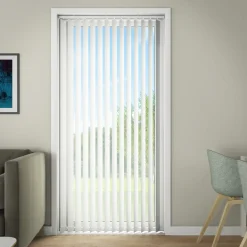 Debel lamelgardin med mørklægning Eclipse hvid 100x250 cm* Gardiner|Tilbehør Til Kontor Og Værksted