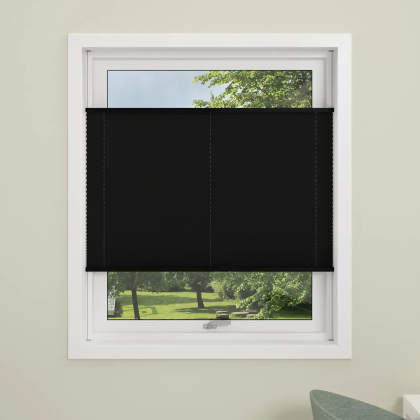 Debel plisségardin flex sort 50x130 cm* Gardiner|Tilbehør Til Kontor Og Værksted