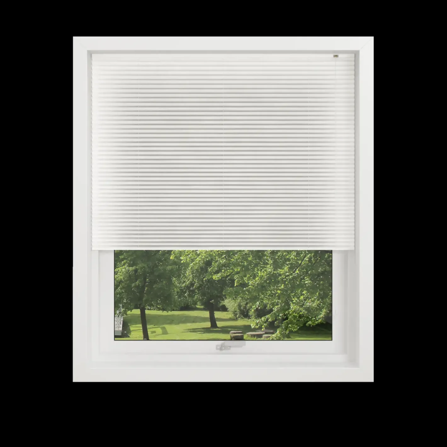 Debel plisségardin London, hvid 60x130 cm.* Gardiner|Tilbehør Til Kontor Og Værksted