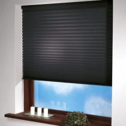 Debel plisségardin Touch, sort 60x160 cm.* Gardiner|Tilbehør Til Kontor Og Værksted