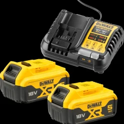 DeWALT DCB1104P2-QW batterisæt 18V XR inkl. 2x5,0 Ah batteri og lader* Batterier Og Opladere