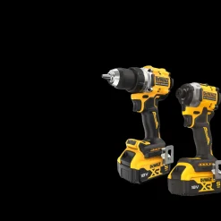 DeWALT DCK2051P2T-QW 18V XR sæt boremaskine, slagskruetrækker 2x5Ah batterier med 4A lader og kuffert* Bore- Og Skruemaskiner|Elværktøjssæt