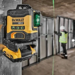 DeWALT DCLE34031D1-QW multilinjelaser grøn 18V 3x360 1x 2.0 Ah batteri og lader* Måleudstyr