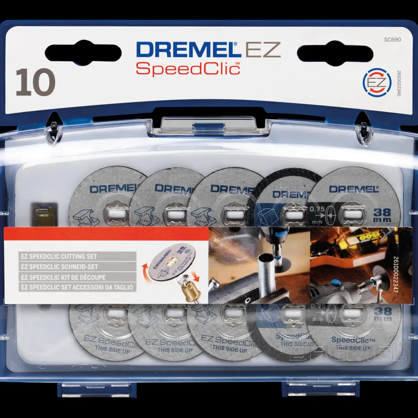 Dremel skæreskiver SC690 10 stk. speedclic i sæt* Dremel Tilbehør