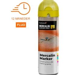 DVA Mercalin Mærkespray flou 500ML gul* Måleværktøj Og Opmærkning