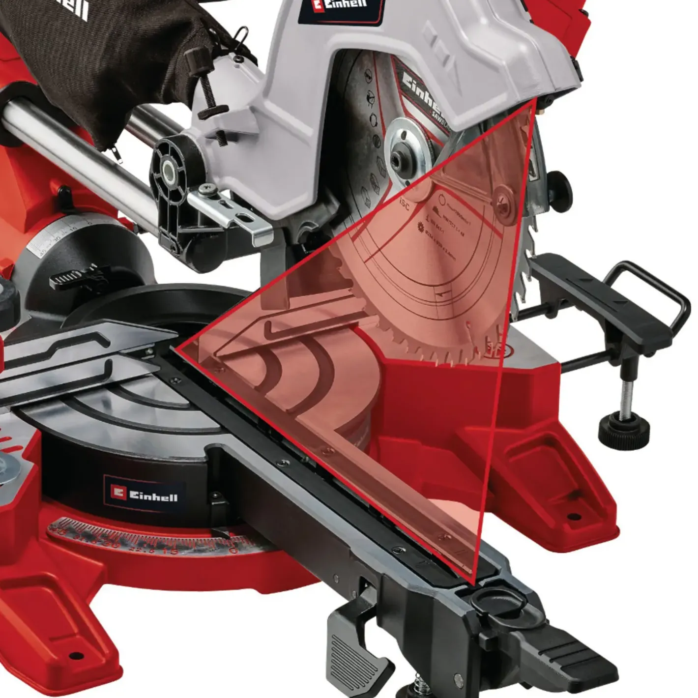 Einhell TE-SM 10 L DUAL kap-/geringssav m/udtræk, Ø254 mm - 2100W* Kap-/Geringssave