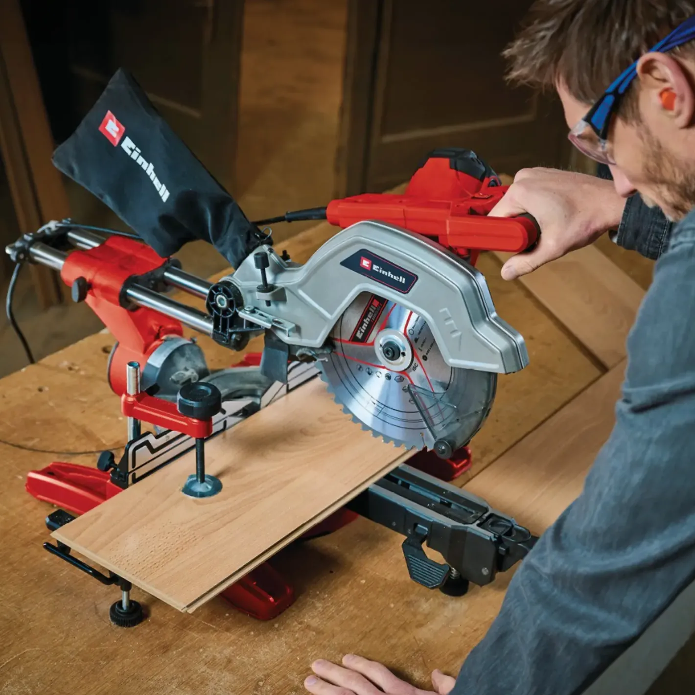 Einhell TE-SM 10 L DUAL kap-/geringssav m/udtræk, Ø254 mm - 2100W* Kap-/Geringssave