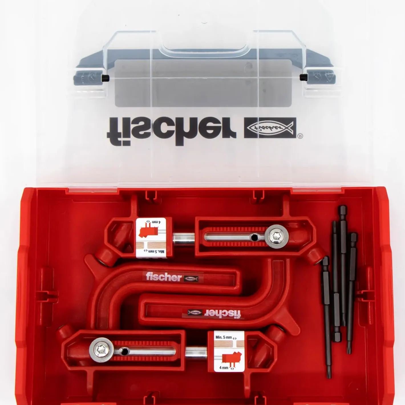 fischer hiddenfast fixtainer med 2 guides inkl. bits* Skruetvinger