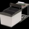 Fritstående affaldssystem med automatisk 2x16 L børstet mat sort* Affaldssortering|Tilbehør Til Kontor Og Værksted