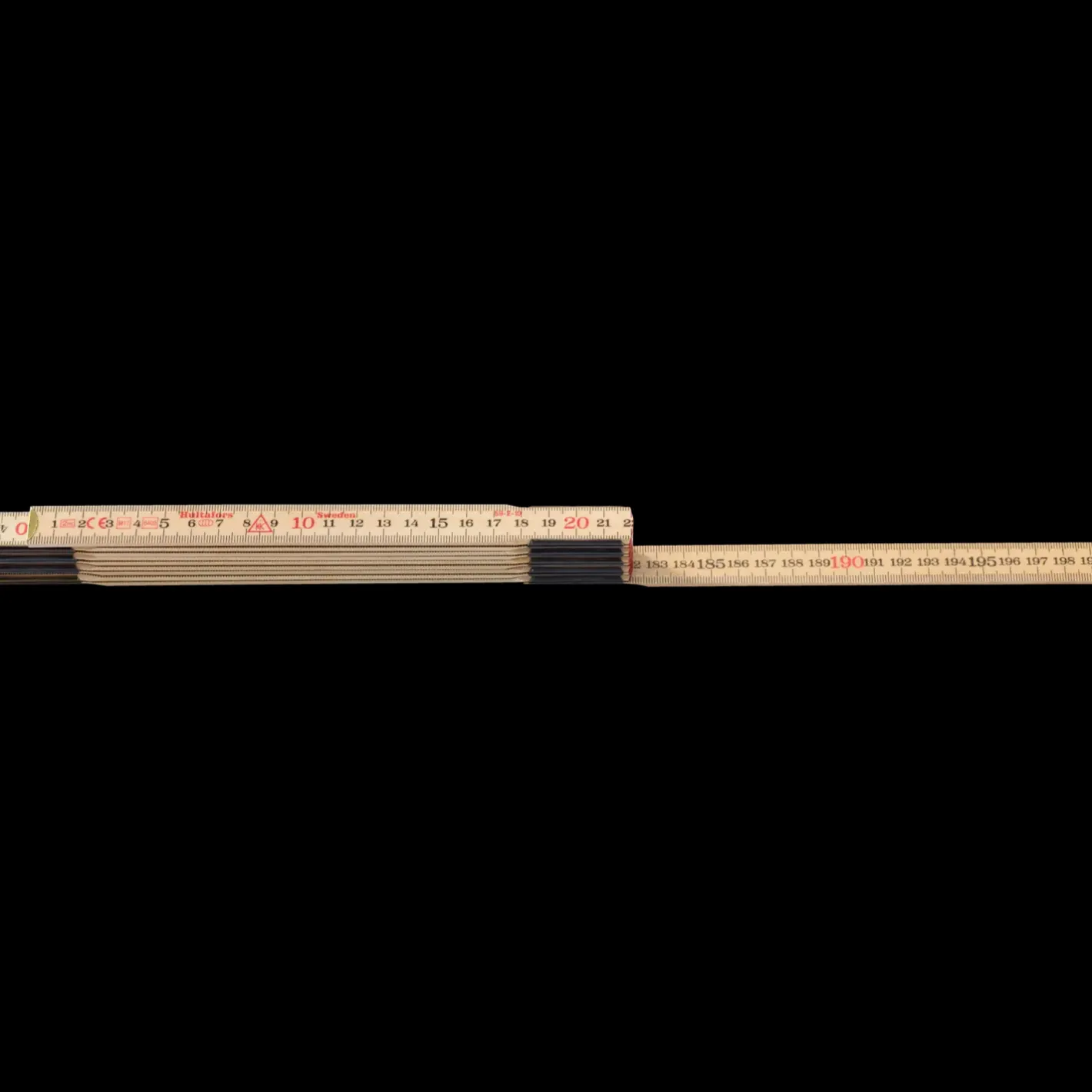 Hultafors 59-2-10 meterstok 2 m 10 led* Måleværktøj Og Opmærkning