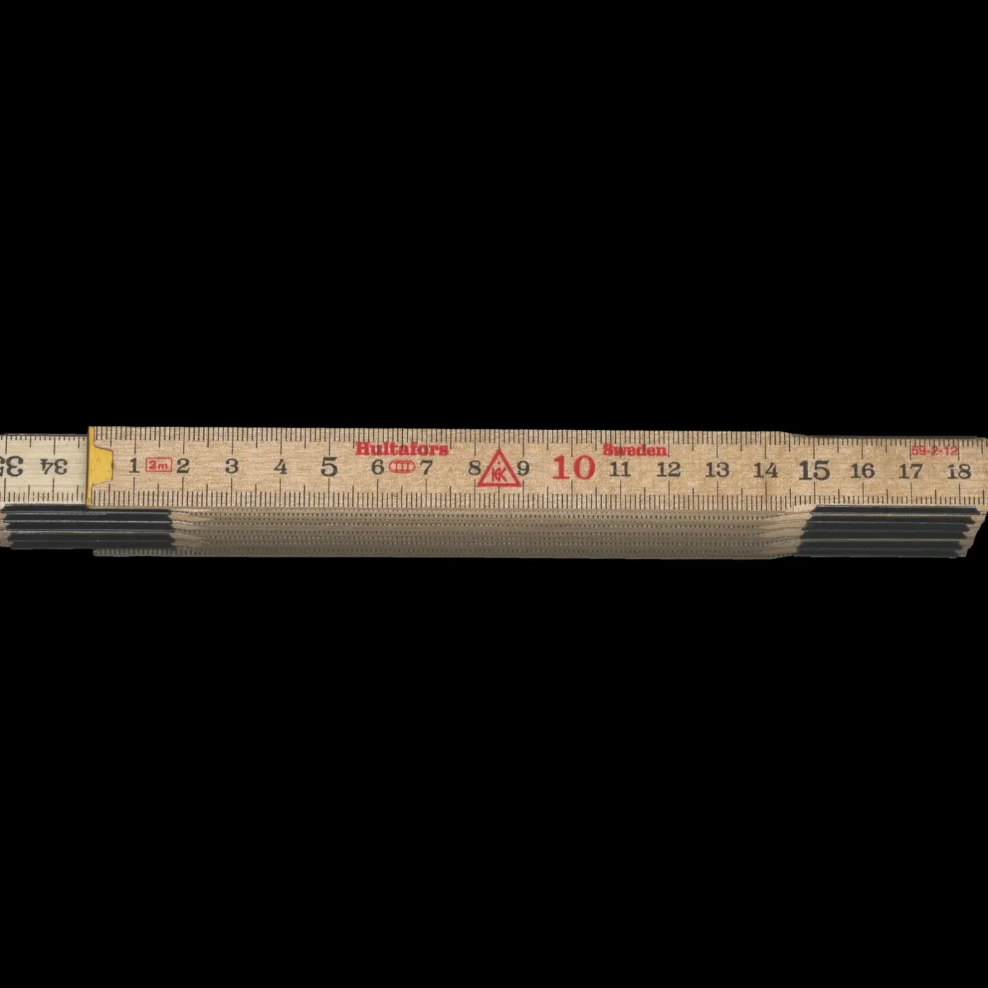 Hultafors 59-2-12 meterstok 2 m 12 led* Måleværktøj Og Opmærkning