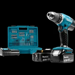 Makita DDF453SFX1 18V LXT bore/skruemaskine 2x3.0 Ah inkl. 75 dele tilbehør* Bore- Og Skruemaskiner