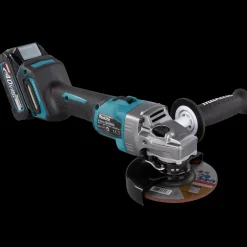 Makita GA005GM201 XGT 40V vinkelsliber 4.0 Ah batteri og lader* Vinkelslibere